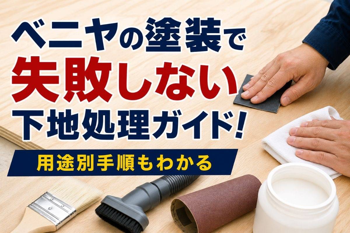 ベニヤの塗装で失敗しない下地処理ガイド!用途別手順もわかる
