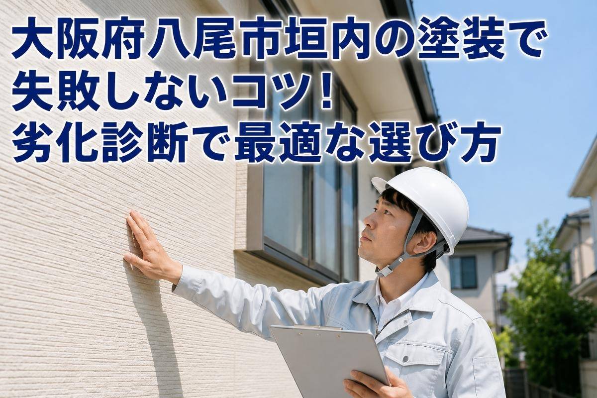 大阪府八尾市垣内の塗装で失敗しないコツ!劣化診断で最適な選び方