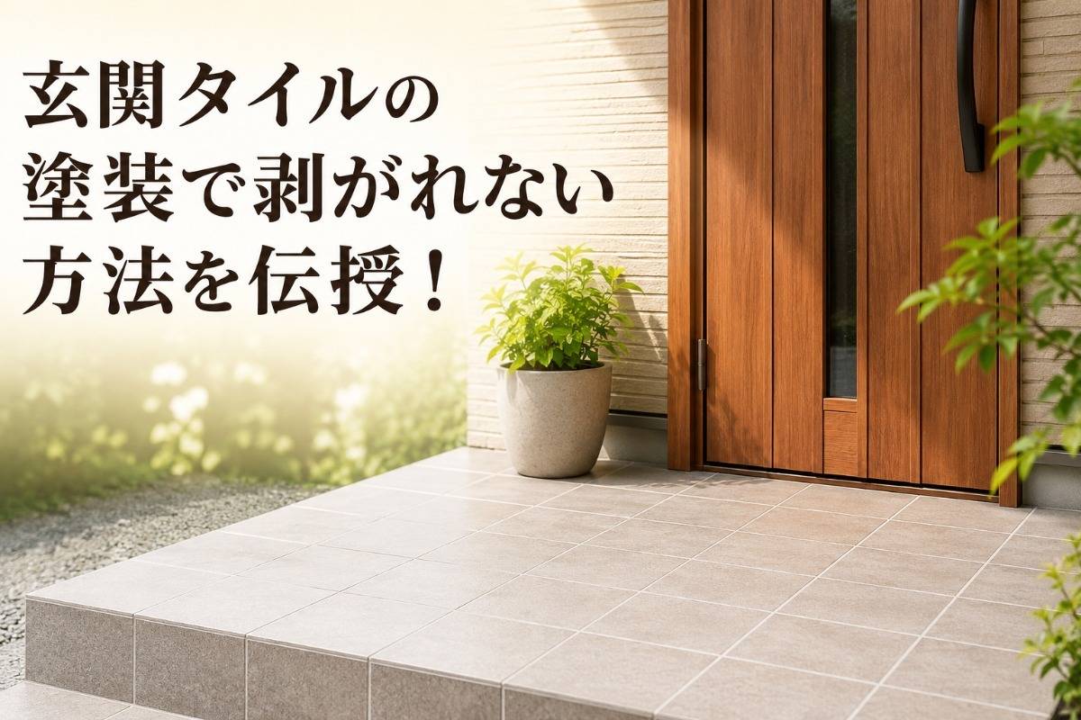 玄関タイルの塗装で剥がれない方法を伝授!